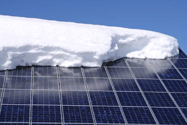 Solar Panels with Snow on them