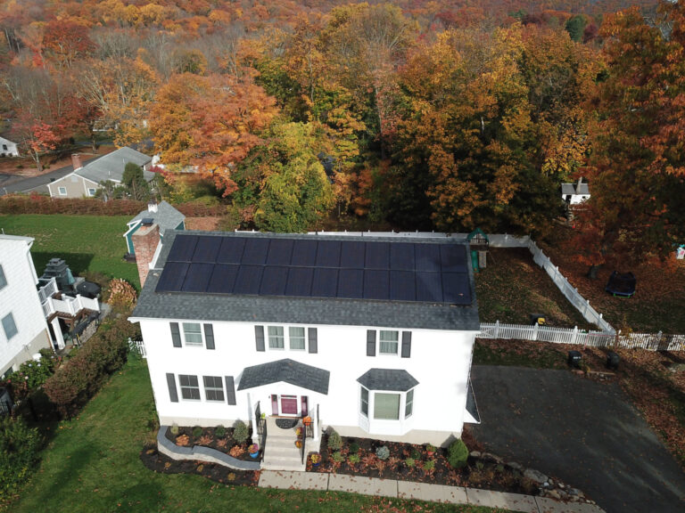 Home in New Jersey with a brand new solar installation